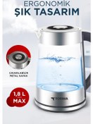 Resim Torima Y-S888-040 Cam Ledli 1500 W 1.8 L Su Isıtıcı 
