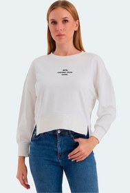 Resim VITAL Oversize Kadın Sweatshirt Beyaz 