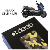 Resim Deeb Yamaha Nmax Kamuflaj Sele Kılıfı Örtüsü Gri Sarı 
