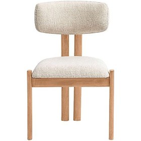 Resim Espoo İskandinav Ahşap Bohem Sandalye Natural - Beyaz 