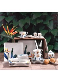 Resim KORKMAZ A8585 LİNK COLL 28 P KAHVALTI TAKIMI(KARE) Desenli 
