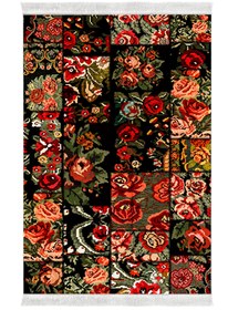 Resim Alanur Home Eko Trend Djt Yıkanabilir Kaymaz Taban 3 Lü Yatak Odası Takımı P1333 Etnik Bordo 