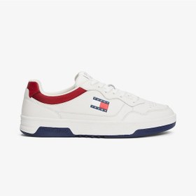 Resim Tommy Hilfiger Jeans Cupsole Leather Erkek Beyaz Spor Ayakkabı Em0em01443 Beyaz 