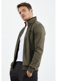 Resim Tommy Life Camel - Siyah Dik Yaka Fermuarlı Standart Kalıp Klasik Paça Erkek Eşofman Takımı - 85162 Kahverengi - Siyah 