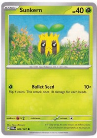 Resim Sunkern 6 Pokemon Twilight Masquerade Pokemon Oyun Kartı 