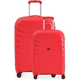 Resim Ççs 5263 Büyük Kabin 2 Li Valiz Seti Kırmızı 