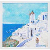 Resim Mina Art Çerçeveli Linen Baskı Tablo 43x43 cm 
