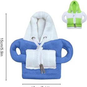 Resim Vites Topuzu Kapüşonlu Kapüşonlu, 2 Parça Araba Vites Topuzu Kapağı, Araba Kapüşonlu Vites Topuzu Araç Değiştirici Dekorasyonu için Kapüşonlu Kapüşonlu 15 x 13 cm Yeşil Mavi 