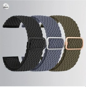 Resim Gateesat Fitbit Versa 3 Elmas Desenli Örme Nylon Kayış 3'lü Set Karışık Renk 