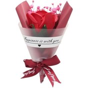 Resim Kırmızı 1 Adet Dayanıklı Simüle Sabun Çiçekler Kolay Kullanışlı Etkili Kullanım Eller Yıkama Simüle Sabun Çiçekler 