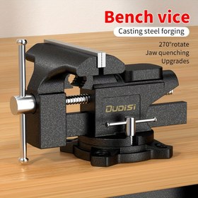 Resim 8.89 Cm Masa Kelepçesi, Küçük Tezgah Mengenesi, Yeni Yükseltilmiş Dökme Demir Üretimli Kuyumcular Hobileri Kelepçeleri El Sanatları Bina Onarım Aracı Taşınabilir İş Tezgahı Mengenesi 