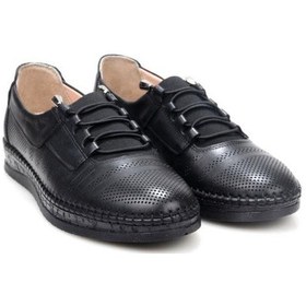 Resim Papuçcity Trendi 203 Ortopedik Kadın Deri Günlük Ayakkabı Sıyah 