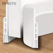 Resim 2 Adet PEHOTO Silikon Kapı Rüzgarlık, Kapı Altı İzolasyon Bandı, Ses ve Hava Geçirmez Yapışkanlı Kapı Süpürgesi 