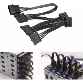Resim PrimeX Plus PX-4355 Molex To Sata X5 Orj. Psu Sata Çevirici Kablo 