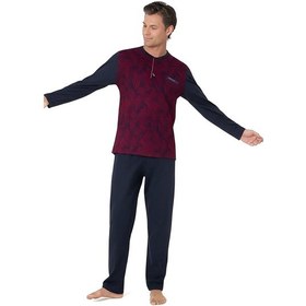 Resim Pierre Cardin Erkek Jakarlı 2li Uzun Kol Pijama Takım -kutulu Ch.6.111.c0-bordo-2xl Çok Renkli 