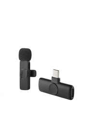 Resim emrebilisim KABLOSUZ ÇİFT YAKA MİKROFONLU TYPE-C Kablosuz iletim teknolojisi 1 adet 