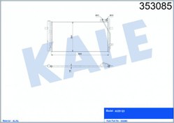 Resim KLIMA RADYATORU KONDANSOR AUDI Q3 2.0TDI 2.0 TFSI 2.5I 11- OTO/MEK SANZIMAN KALE 353085 KALE