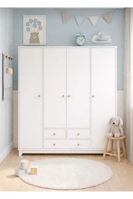 Resim Koza %100 MDF Bonnie Mega Mini Beyaz Bebek Odası 