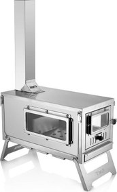 Resim Paslanmaz Çelik Kuzineli Kamp Sobası - KM01 