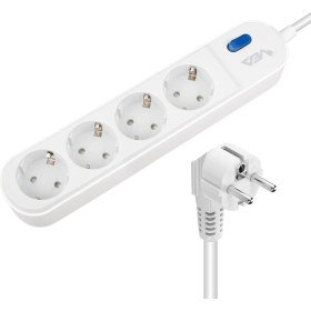 Resim Ayt Vea VE-VEGA104 Grup Priz 4'lü Akım Korumalı Priz Anahtarlı 3500 Watt 16 Amper Uzatma Kablo 1.5 Metre 
