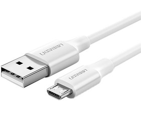 Resim Ugreen Micro USB Data ve Şarj Kablosu 1 m Beyaz 