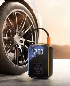 Resim Şarjlı Hava Kompresörü Mini Taşınabilir Kompresör Otomobil Motorsiklet Bisiklet Vb... 