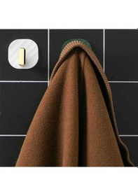 Resim 2li Yapışkanlı Retro Askılık Dolap Kapak Kulpu Beyaz 5570 