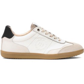 Resim Mammamia D25YA-550 Kadın Hakiki Deri Klasik Sneaker Kum Rengi 