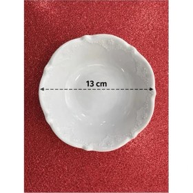 Resim Porland Porselen Queen Beyaz 13 cm 6lı Çorba Kasesi Salata Kasesi (6 Adet) 
