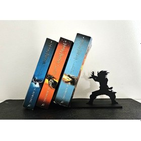 Resim Dragon Ball Silüetli Plastik Kitap Tutucu Dekoratif Kitaplık Organizer 