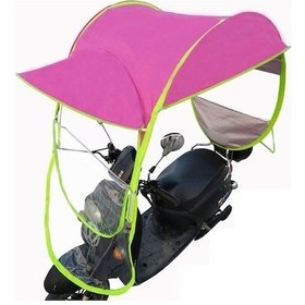 Resim Didadodo Jzcat Motosiklet Scooter İçin Yağmurluk Tentesi Gölgelik Branda Pembe, Kullanıcı Dostu Tasarım 