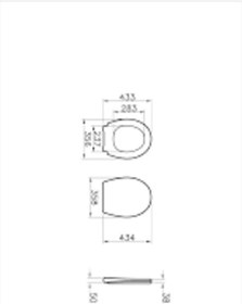 Resim VitrA Yavaş Kapanır Ses-yok Klozet Kapağı model 1 109-003-909 