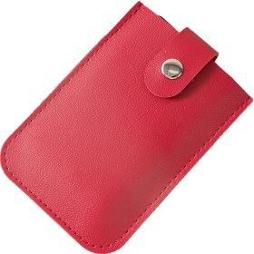 Resim Youmex Kırmızı Pu Deri Gizli Çekmeli Kartlık - 5 Kartlı, Basit Erişim, Basma Kanca Korumalı Kart Saklama Aleti 
