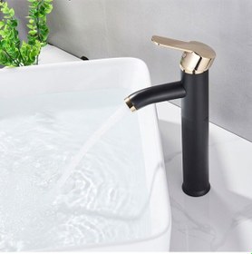 Resim Inventa Aç-Kapa Çanak Lavabo Bataryası Altın - Siyah 