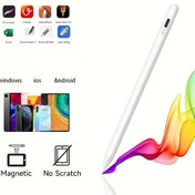 Resim iPad için Stylus Kalem (2018-2024), Hızlı Şarj & El Reddedilmesi, Apple iPad Pro M4 2024, iPad Air M2 2024, iPad Pro 11/12.9, iPad 10 6. Nesil, iPad Air 5. Nesil'den 3. Nesile, iPad Mini 6. Nesil/5. Nesil ile Uyumlu - Manyetik, Scratch Yok, Yeniden Şarj Edilebilir Lityum Polimer Batarya, iPad Aksesuarları | Modern Stylus | Yeniden Şarj Edilebilir Batarya 