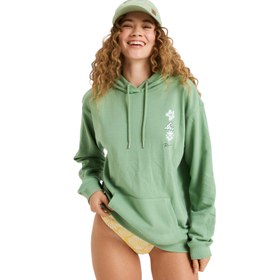 Resim Roxy Surf Stoked Hoodie Terry Art Kadın Yeşil Sweatshirt 