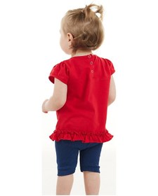 Resim Denokids Kırmızı Tilki Kız Bebek Tunik Tayt Takım Renkli Çok Renkli 