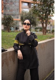 Resim Kadın Eşofman Takımı Ikili Takımı Fermuarlı Siyah 478 Siyah 