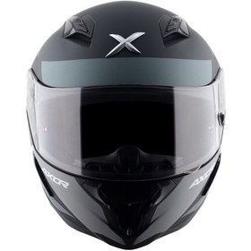 Resim Axor Hunter Turbo Black Grey Dull Ece 22.06 Kapalı Kask Mat Titanyum - Siyah 