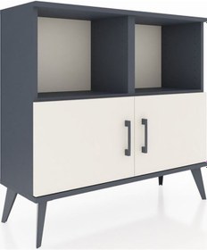 Resim Arges Şifonyer 2 Raflı 2 Kapaklı 88x30x80 Antrasit-aytaşı/antrasit Aytaşı/antrasit 