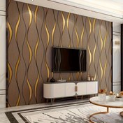 Resim 1 Rulo Modern 3D Su Dalgası Kendinden Yapışkanlı Duvar Kağıdı Rulosu - Vinil Kolay Çatlatılabilir Yapışkanlı Sticker, Oturma Odası, Mutfak, Yatak Odası, Yurt Dekorasyonu ve Mobilya Yenileme, Ev Dekorasyonu 