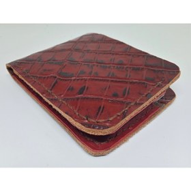 Resim Mahfuz Gerçek Deri Tamamen El Emeği Cüzdan 22cm*8cm * 1 Banknot Alanı 4 Kart Bölmesi 