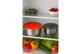 Resim Silikon Vakumlu Kapak-Tencere Tava Saklama Kabı Kapağı 24 cm 