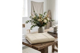 Resim Mobpazar Başlık Kılıfı, Lavinya Yatak Başlık Kılıfı Krem 90X60 cm 