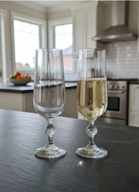 Resim Kristal Optikli 180ml Kahve Yanı Su Bardağı Beyaz 