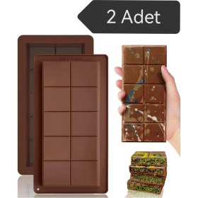 Resim Teknotrust 2 Adet Dubai Çikolatası Kalıbı Silikon Çikolata Kalıbı 