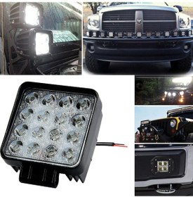 Resim 16 Led 48W Off Road Sis Farı Lambası Kare Gemi Projektör 12V 