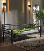 Resim Unimet Kappis Daybed Tek Kişilik Sedir Metal Karyola 90x200 Siyah 