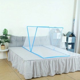 Resim 1 Adet Taşınabilir Katlanabilir Fiberglas Çerçeveli Sivrisinek Ağı - Hafif & Nefes Alabilen Beyaz Kumaş, Kolay Saklama İçin Katlanır Tasarım, Yurt Yatağı, Seyahat ve İç Mekan Kullanımı için Stand Dahil - Anneler Günü İçin İdeal Hediye, Yatak için Sivrisinek Ağı, Yurt Esansiyelleri, Kompakt Depolama, Dayanıklı Ağ, Üniversite Öğrencileri 