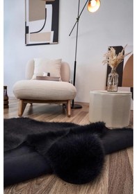 Resim Apex Reiki Antrasit Peluş Post Şekilli Halı Antrasit 